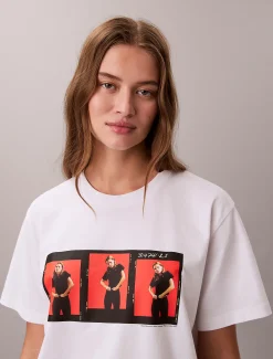 Boxy Kate Moss-T-shirt met grafisch logo