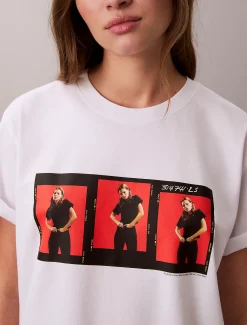 Boxy Kate Moss-T-shirt met grafisch logo