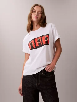 Boxy Kate Moss-T-shirt met grafisch logo