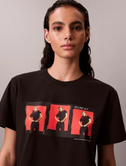 Boxy Kate Moss-T-shirt met grafisch logo