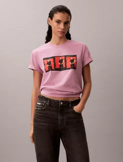 Boxy Kate Moss-T-shirt met grafisch logo