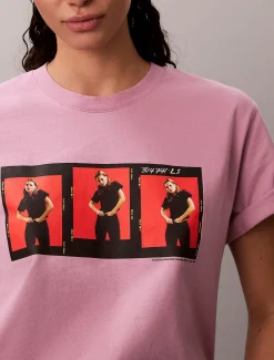 Boxy Kate Moss-T-shirt met grafisch logo