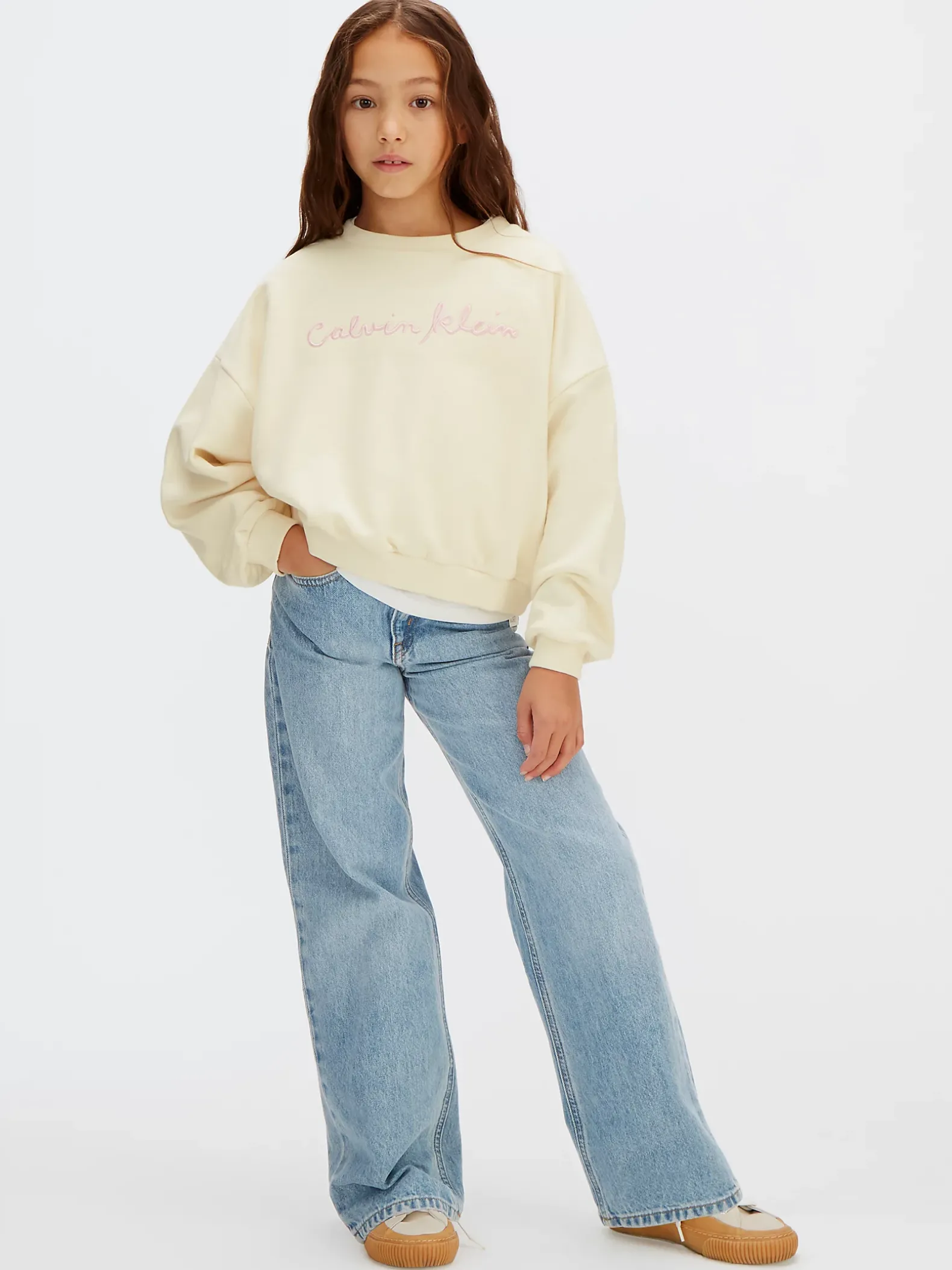 Boxy sweatshirt met logo