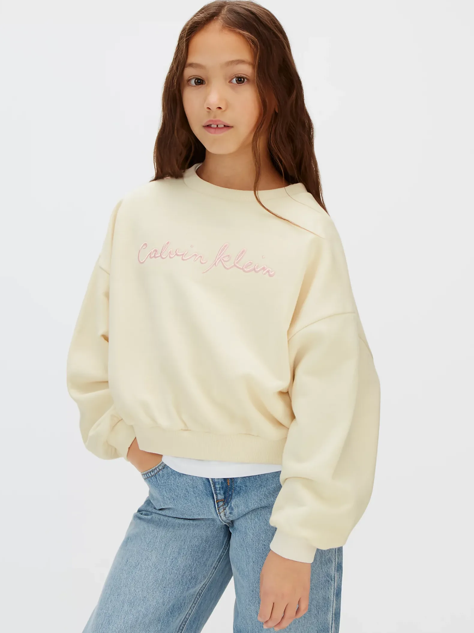 Boxy sweatshirt met logo