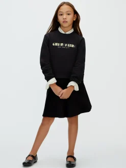 Boxy sweatshirt met logo
