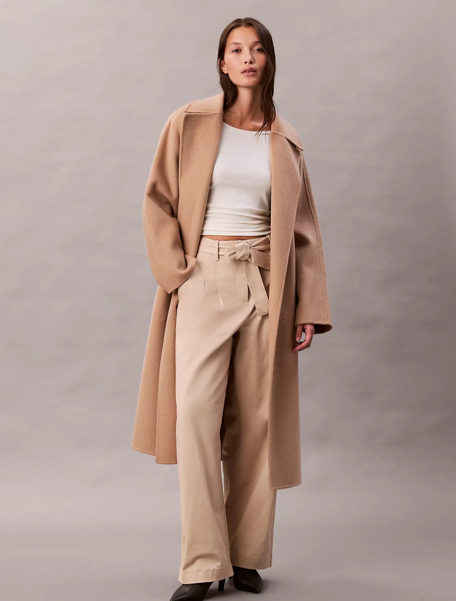 Broek van twillkatoen met riem