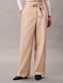 Broek van twillkatoen met riem