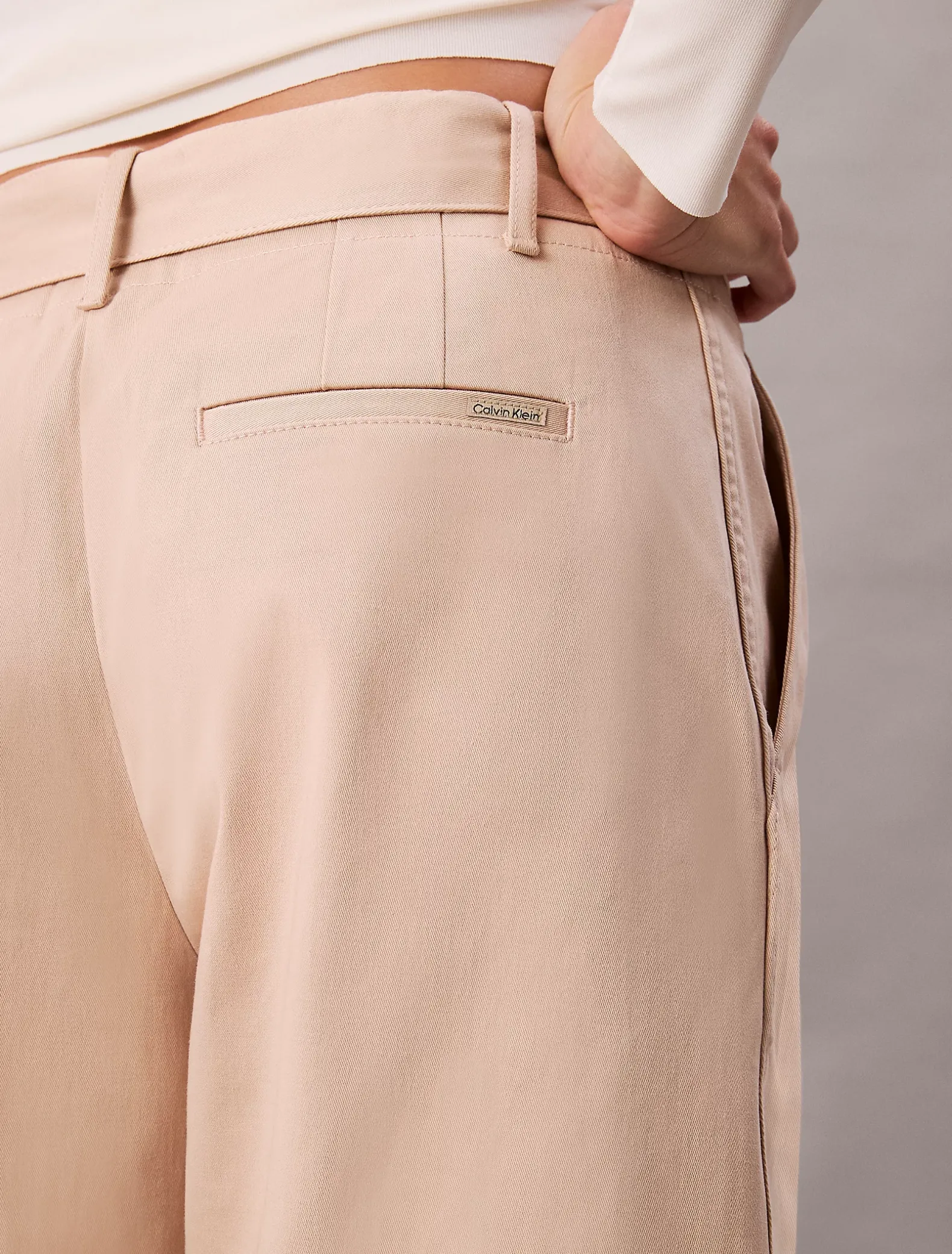Broek van twillkatoen met riem