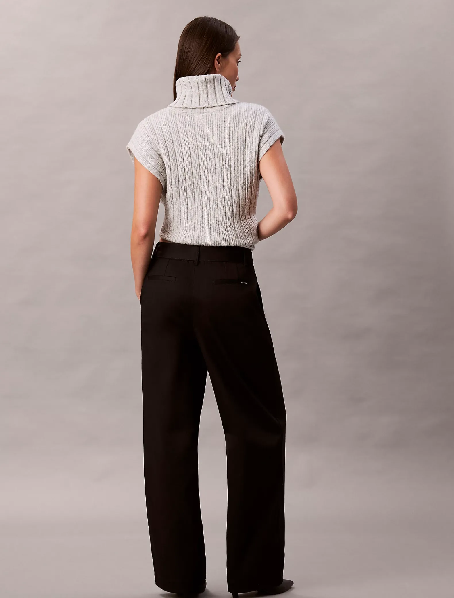 Broek van twillkatoen met riem