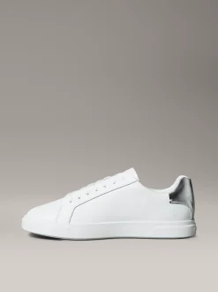 Brooke - Leren sportschoenen met zilveren tab