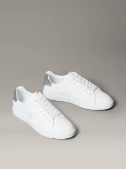 Brooke - Leren sportschoenen met zilveren tab