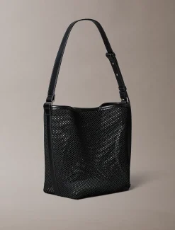 Bucket bag met logo, mesh en buidel