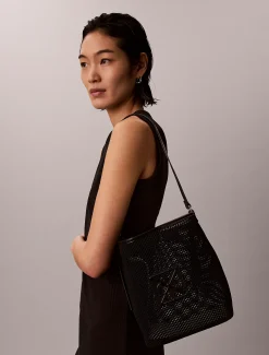 Bucket bag met logo, mesh en buidel