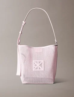 Bucket bag met logo, mesh en buidel