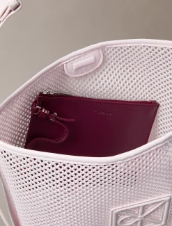 Bucket bag met logo, mesh en buidel