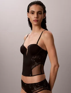 Bustiertop - CK Black Geo Lace