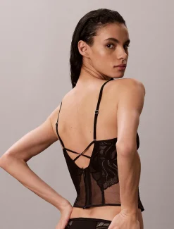 Bustiertop - CK Black Geo Lace