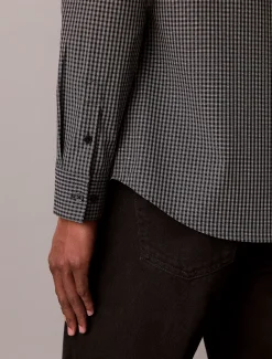 Button-down overhemd met ruitmotief en nauwsluitende pasvorm