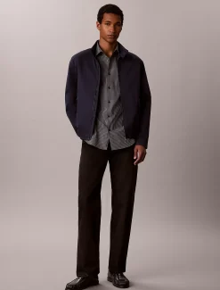 Button-down overhemd met ruitmotief en nauwsluitende pasvorm