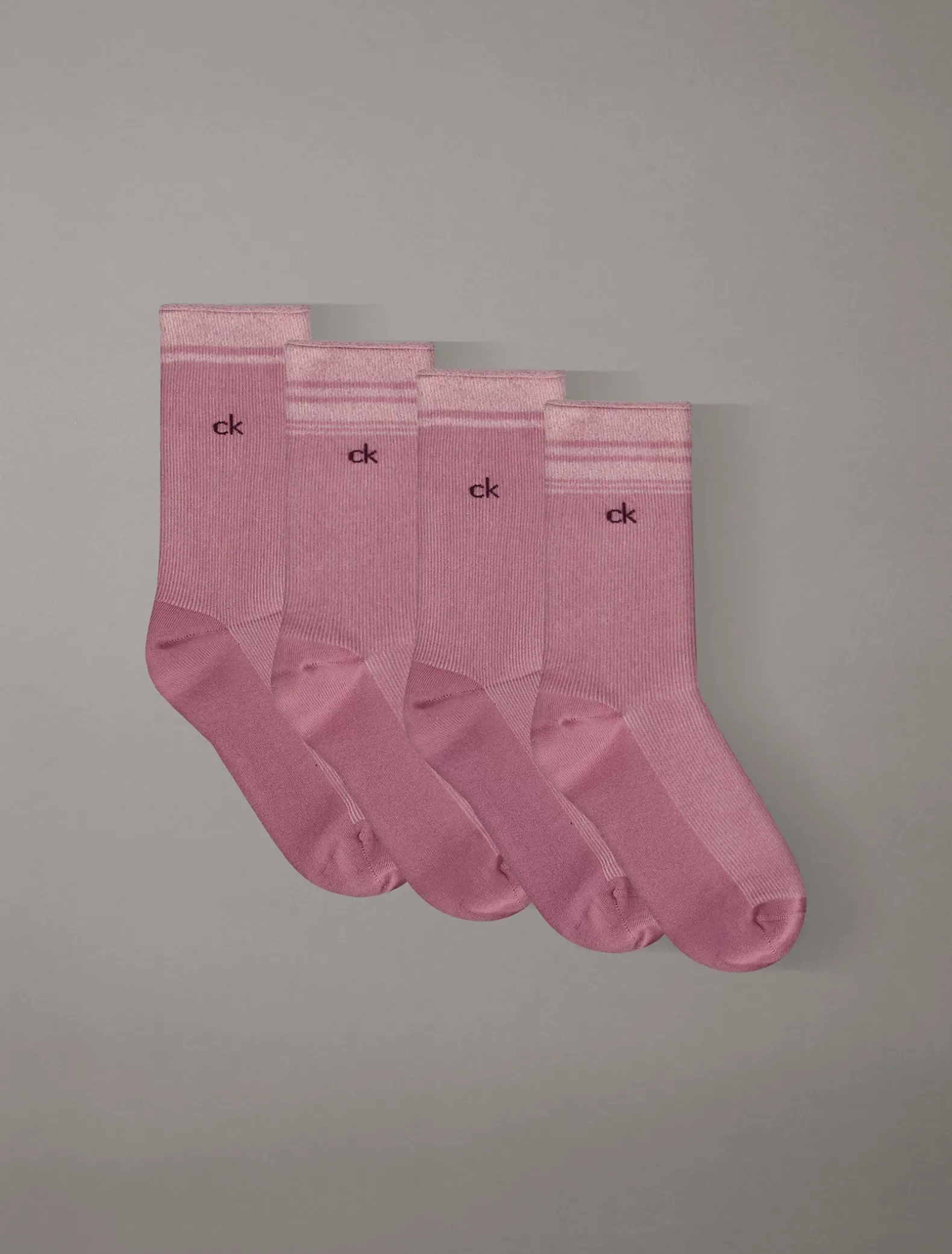 Cadeauset 4-pack gestreepte metallic crewsokken