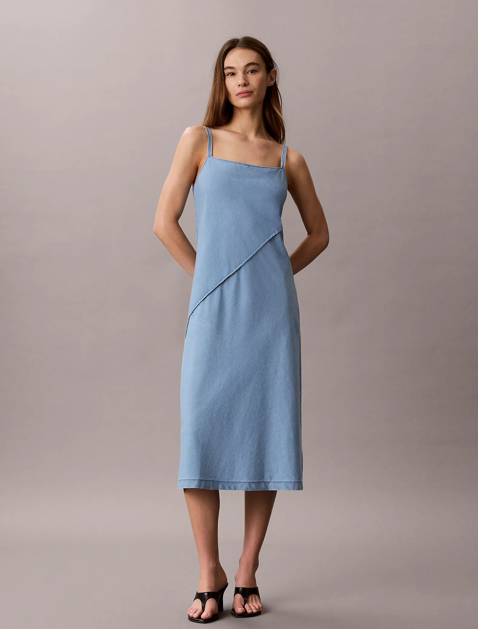 Cami-jurk van zachte denim
