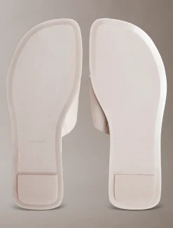 Carla - Leren teenslippers met vierkante teen