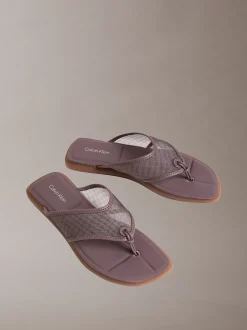 Carla - Teenslippers met vierkante teen van mesh