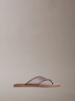 Carla - Teenslippers met vierkante teen van mesh