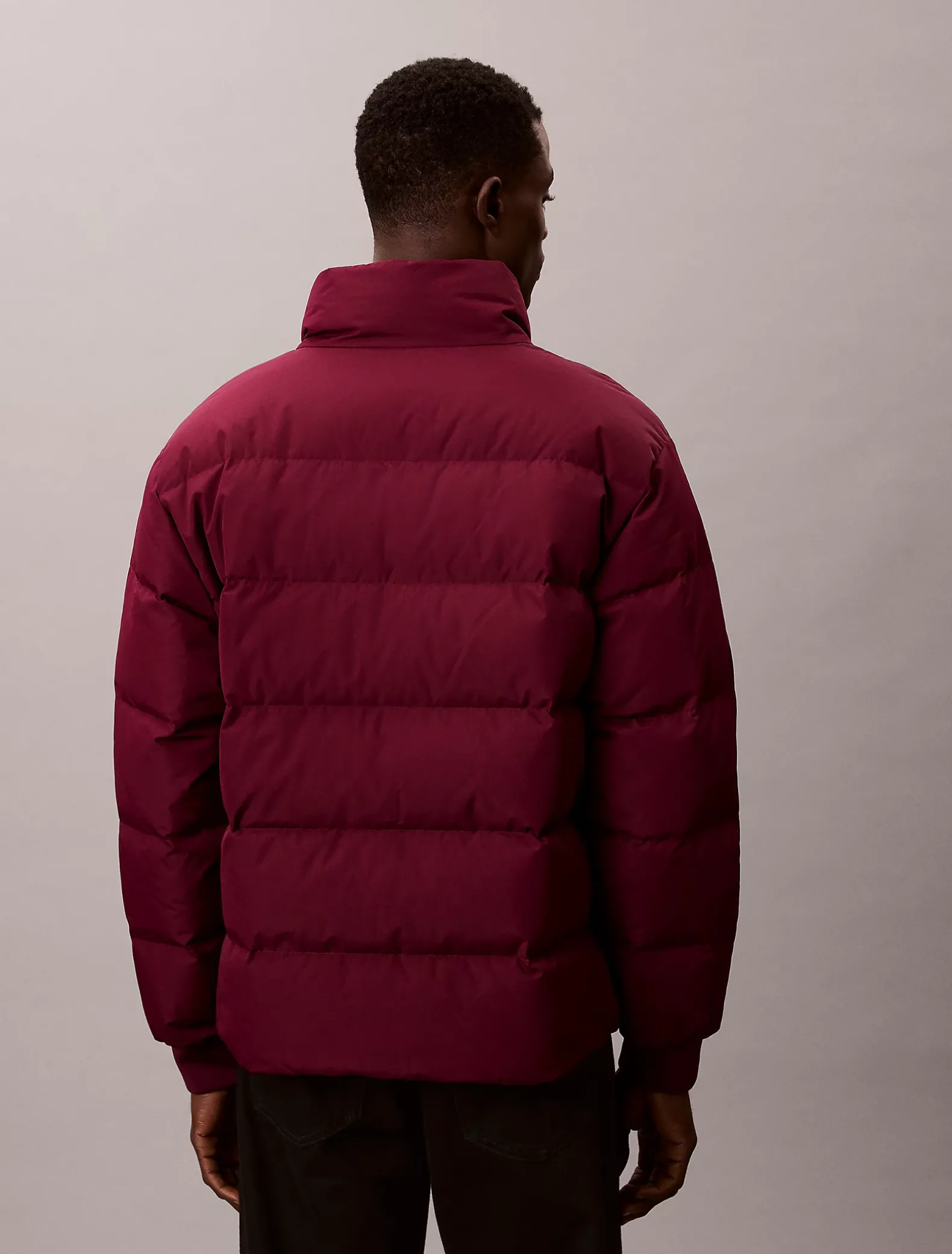 Chenille pufferjack met monogram