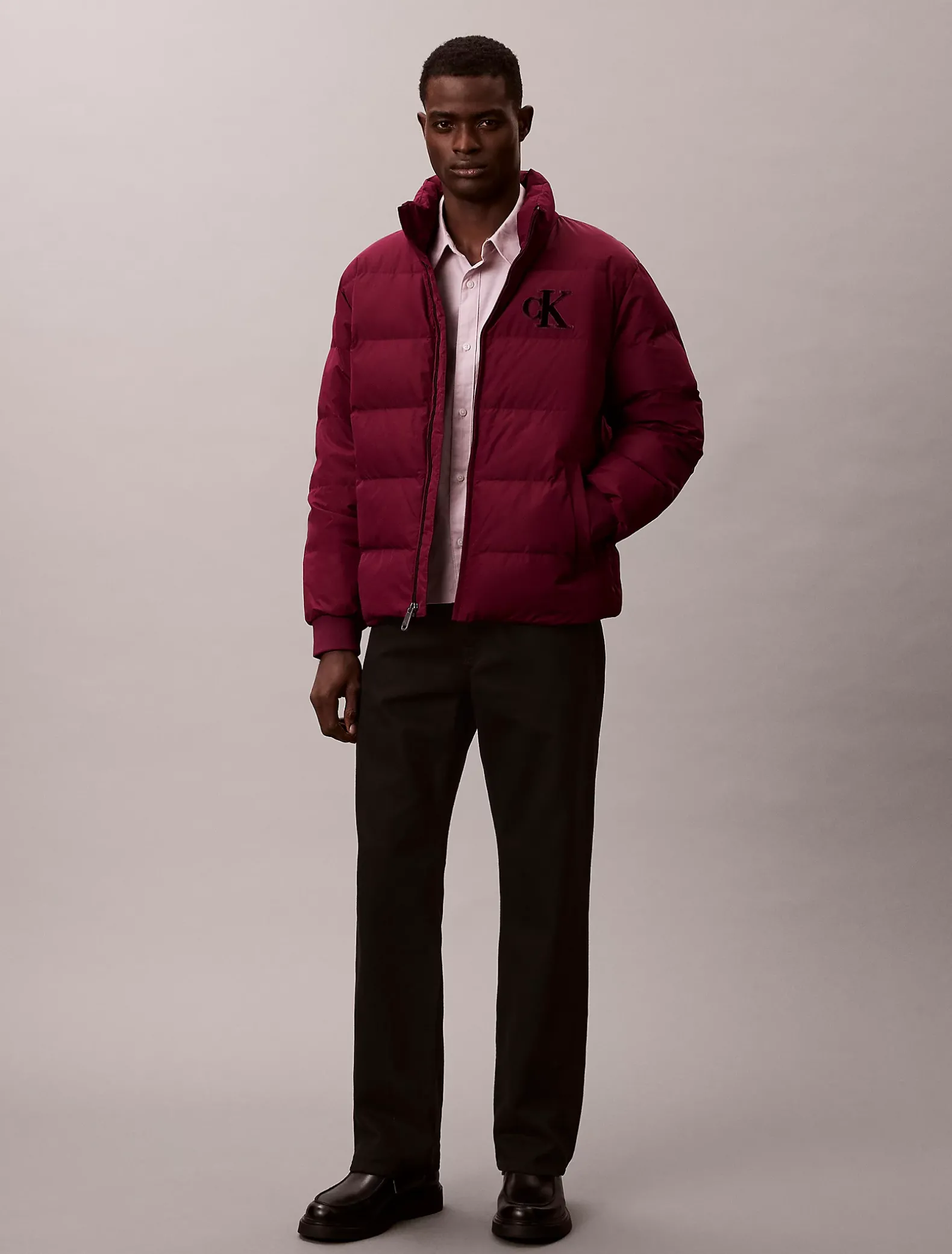 Chenille pufferjack met monogram