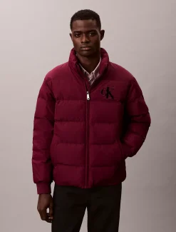 Chenille pufferjack met monogram