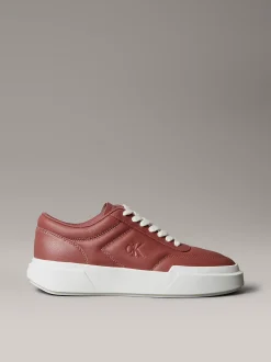 CK Avenue - leren sneakers met logo in reliëf