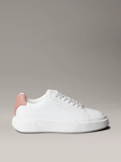 CK Avenue - zachte leren sneakers met logo in reliëf