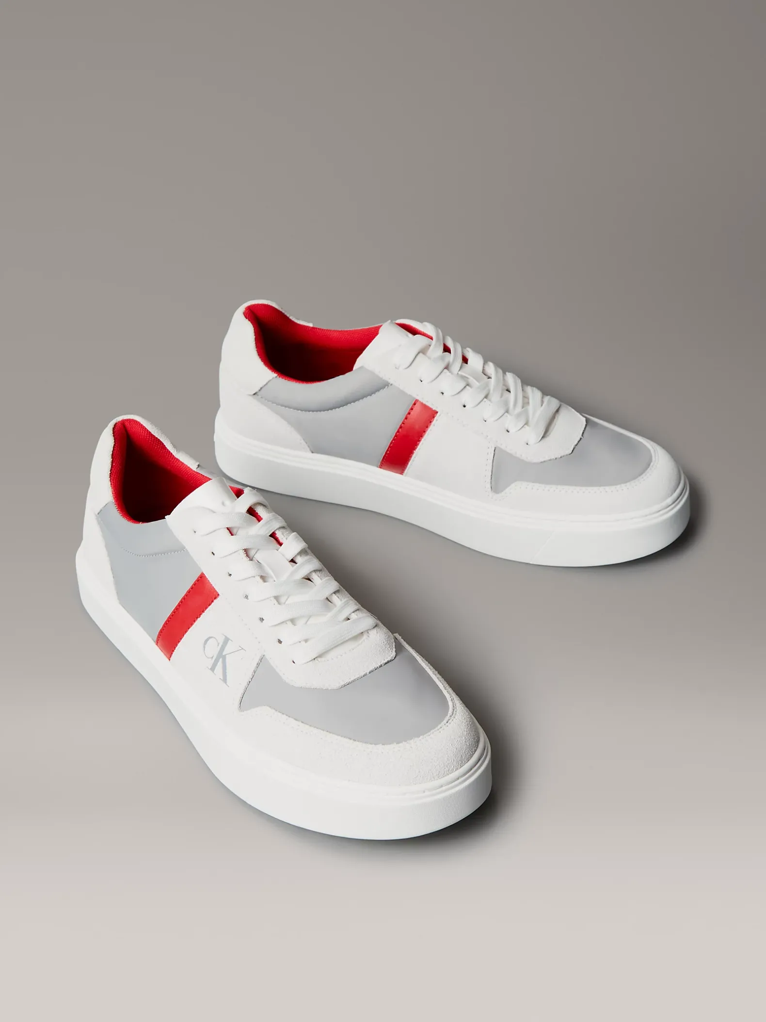 CK Baseline - Leren sneakers met signature logo