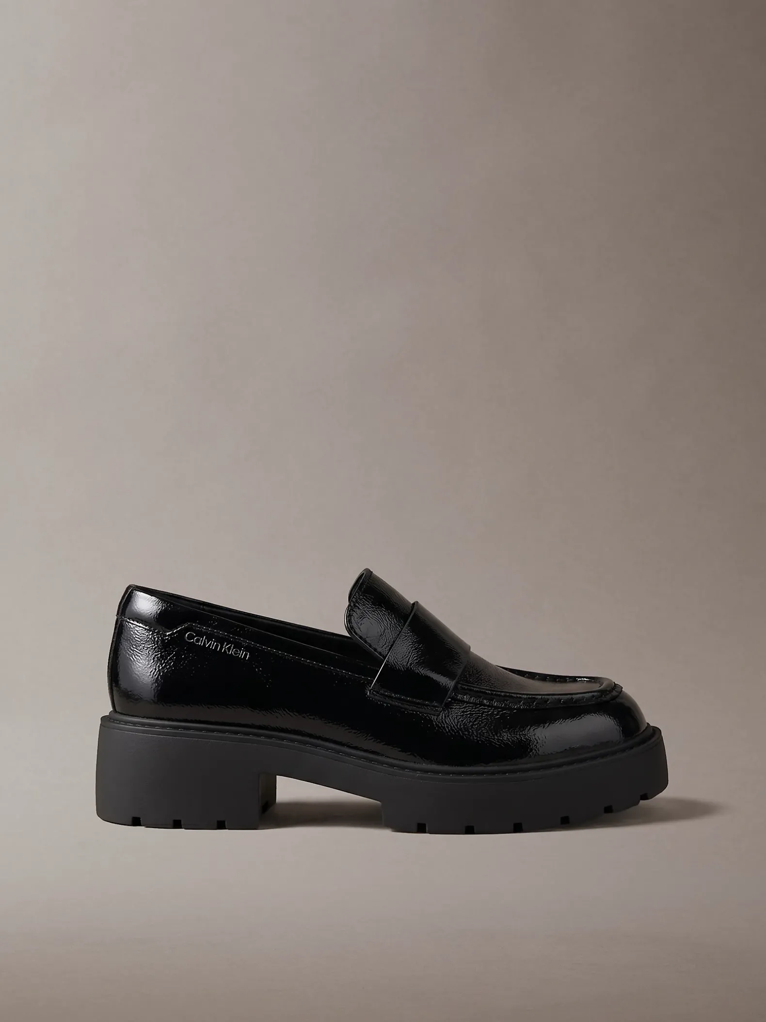 CK Bold - glanzende leren loafers met dikke zool