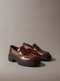 CK Bold - glanzende leren loafers met dikke zool