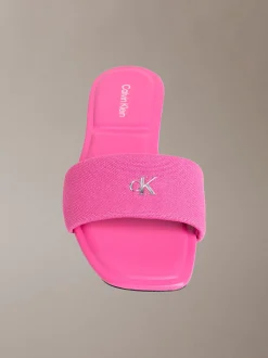 CK Provence - Canvas platte sandalen met vierkante teen