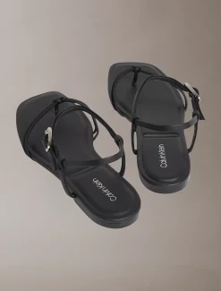 CK Provence - Platte sandalen met vierkante teen