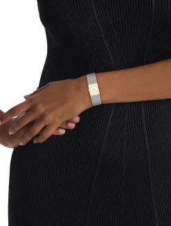 CK Pulse tweekleurig armbandhorloge van geplateerd staal