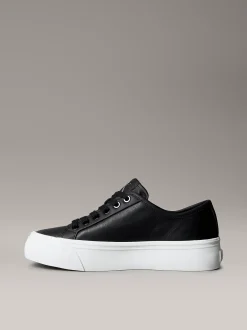 Comfortabele leren plateausneakers