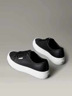 Comfortabele leren plateausneakers