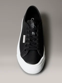 Comfortabele leren plateausneakers