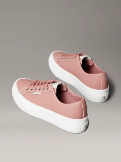 Comfortabele leren plateausneakers