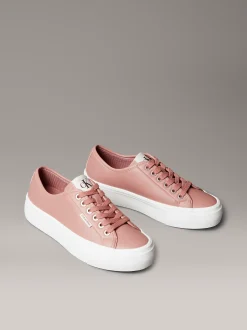 Comfortabele leren plateausneakers