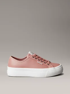 Comfortabele leren plateausneakers