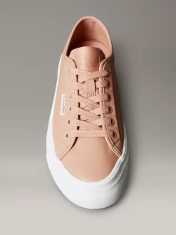 Comfortabele leren plateausneakers