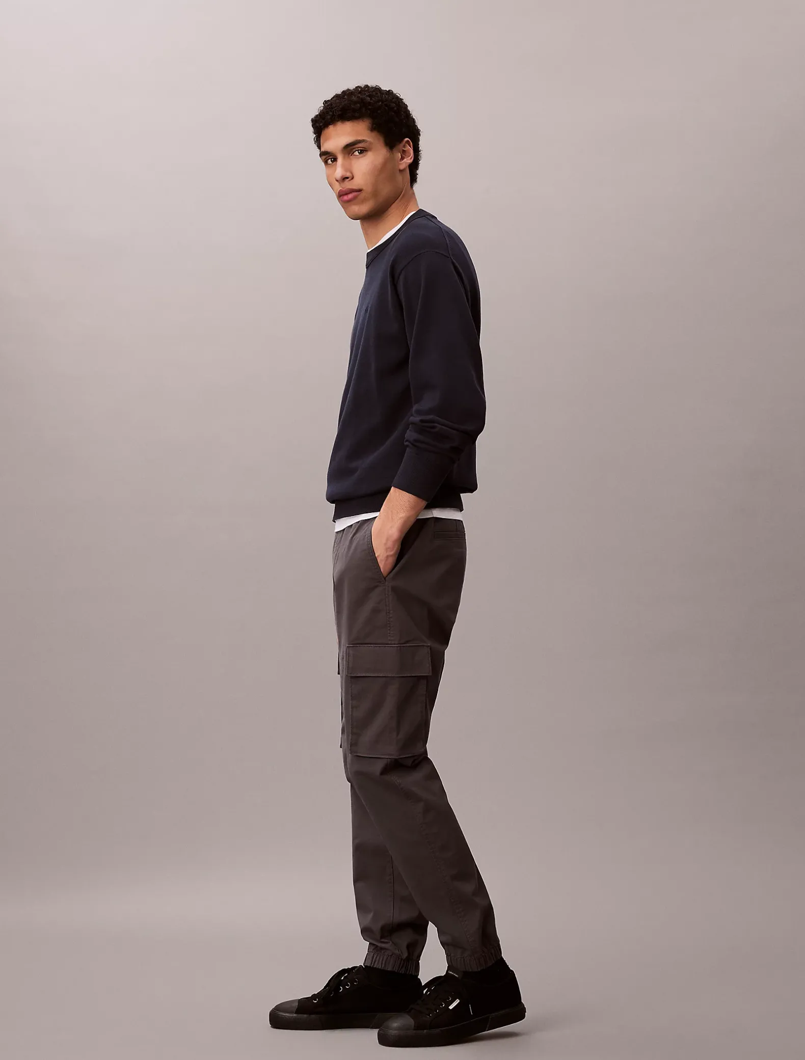 Comfortable katoenen skinny cargobroek