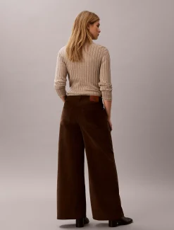 Corduroy broek met wijde pijpen