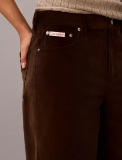 Corduroy broek met wijde pijpen