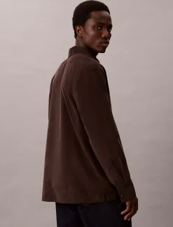 Corduroy relaxed button-down overhemd